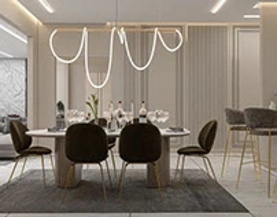 Reception & dining Contemporary Wabi-Sabi Style