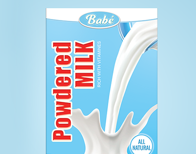 Babe, powdered milk, logo and packaging design