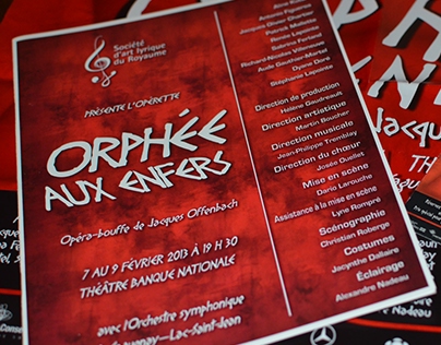 Publicité Orphée aux Enfers 2012-2013