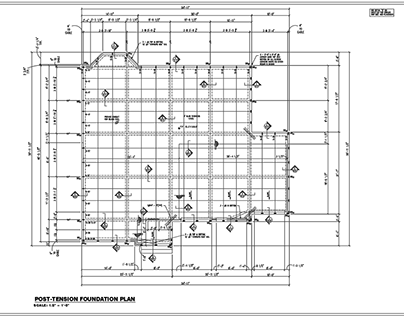 Post Tension Foundation w/ Ceiling/Roof Framing Plan