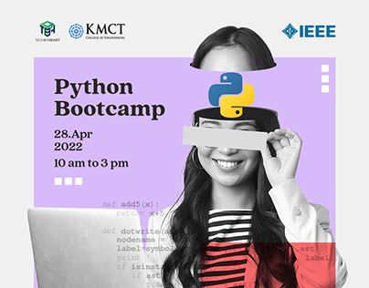 Python Bootcamp poster, TechbyheArt