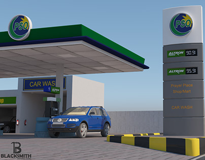3D Fuel Station (Petrol Pump)