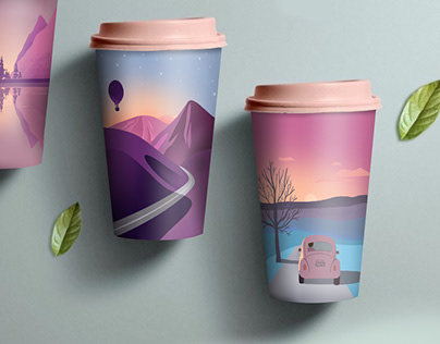 “Enjoy” coffe cups