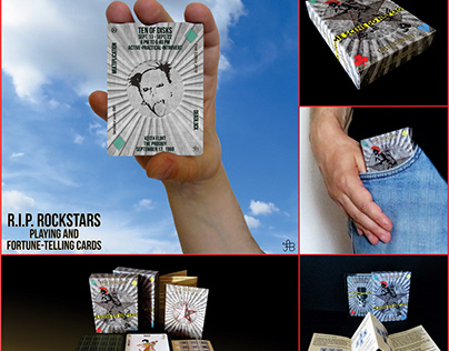 R.I.P. Rockstars Playing and Fortune-telling Cards