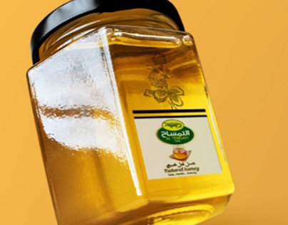 honey sticker label design