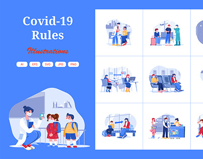 M465_Covid 19 Rules Illustration Pack