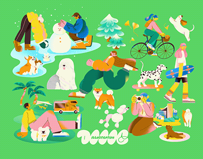 DOOOG｜Living with dogs illustrations
