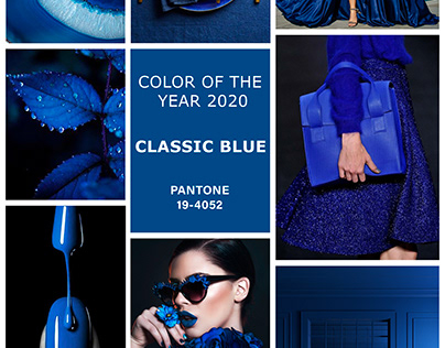 THEME BOARD PANTONE COLOR OF THE YEAR 2020 CLASSIC BLUE