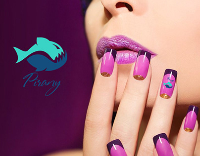 Логотип ногтевой студии Pirany (ребрендинг)
