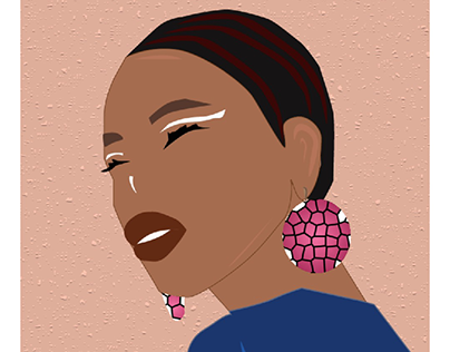 African women in illustration artwork portrait ✨