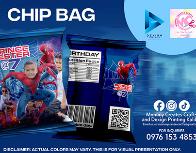 PERSONALIZED CHIP BAG BIRTHDAY SOUVENIRS