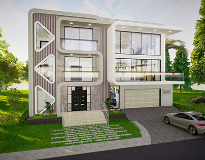 Project thumbnail - Modern House Facade Design