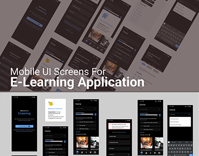 E-Learning Mobile UI Designs