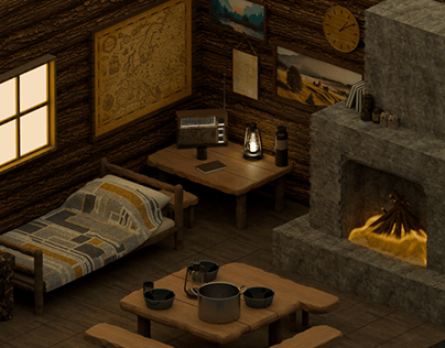 3D Isometric Room (FORESTER'S HOUSE)