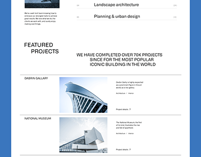 Website for Architecture Studio Reflex