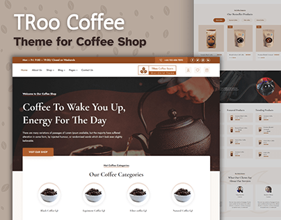 TRoo Coffee - WooCommerce theme design