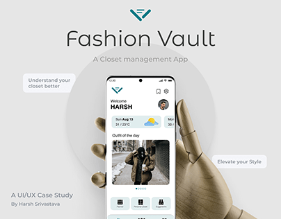 Fashion Vault (Closet management App)- UI/UX Case Study
