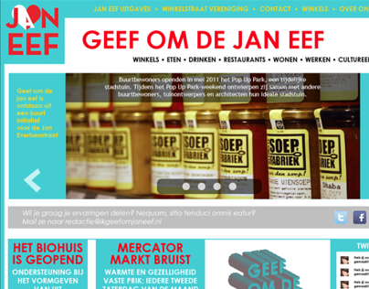 UI design template Website Geef om de Jan Eef design.