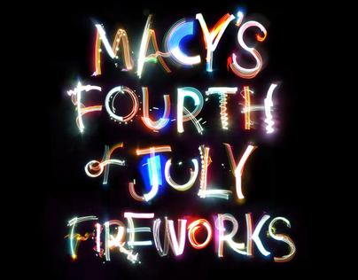 Macy's 4th of July typography