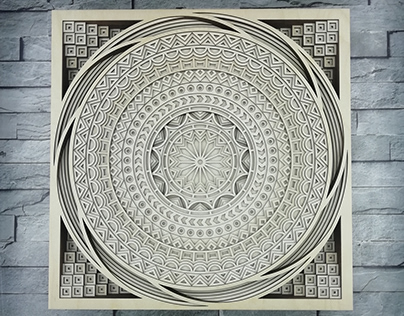 Layered Mandala SVG, Laser cut file, Cricut Mandala