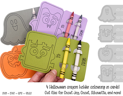Halloween crayon holder SVG files