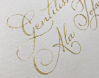 CALLIGRAPHY WEDDING INVITATIONS, PRIVATE COMMISSION
