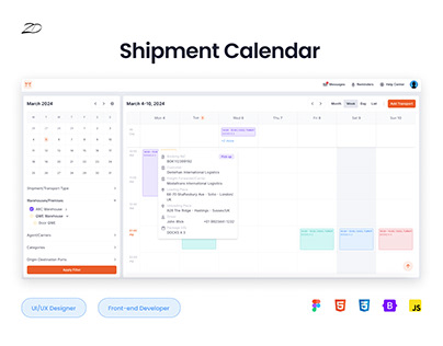 Shipment Calendar
