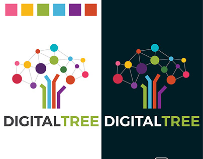 Digital Tree Logo Design.