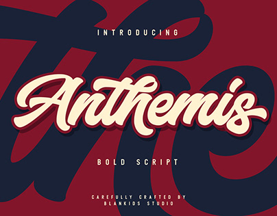 Anthemis Bold Script Font