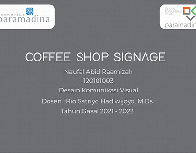 COFFEE SHOP SIGNAGE
