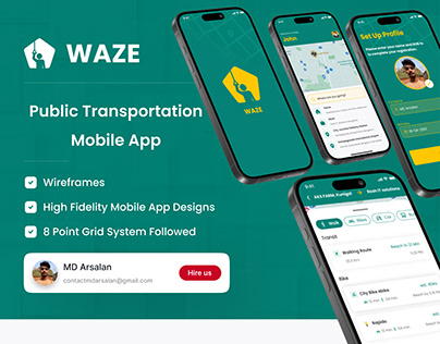 Waze - Public Transport App UI/UX Design