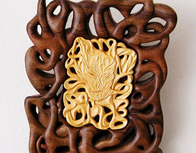 "Madness" Wall Art Wood carving