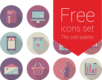 Free flat icons for landing page