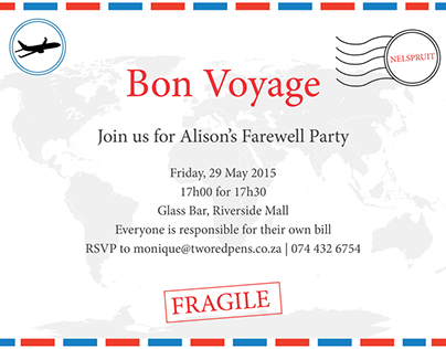 Alison Farewell Invitation
