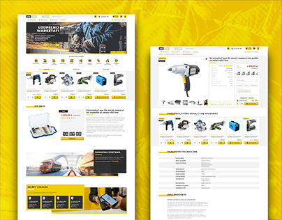 Hardware/tools ecommerce website template design