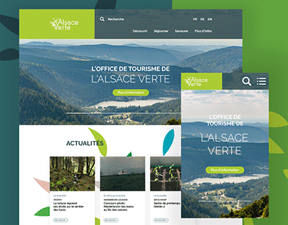 Maquette Web & Mobile : L'Alsace Verte