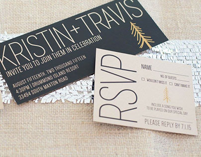 Kristin + Travis Wedding Invitation Suite