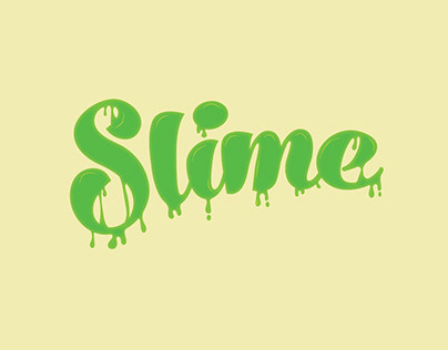 Dripping slime text effect