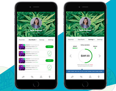 Mobile App Design for Cannabis Company