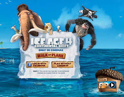 ICEAGE 4 "Walk the Plank" Interactive game.
