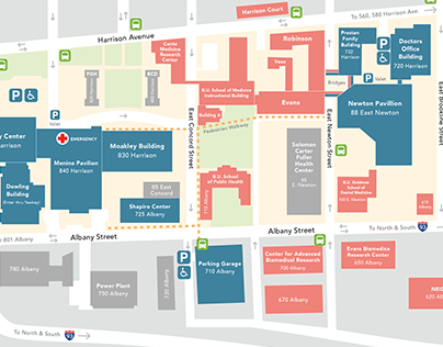 Boston Medical Center Campus Map Redesign