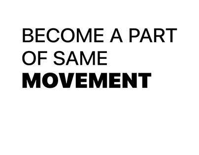 Become a part of same movement