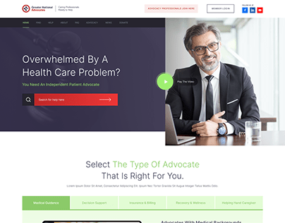 Advocates and Law landing page