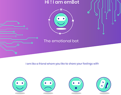 emBot - Emotional Bot - chatbot app concept