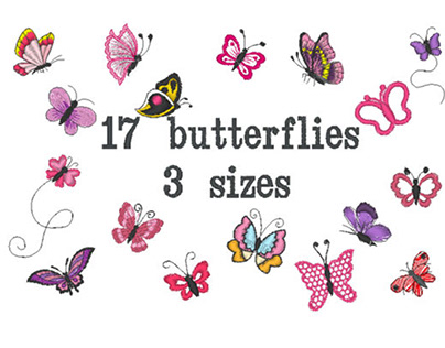 butterflies embroidery design