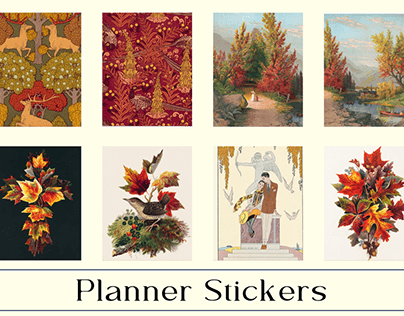 Vintage Fall Planner Stickers