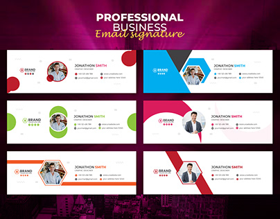 Email signature, email footer or web banner design