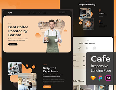 Cafe Responsive Landing Page