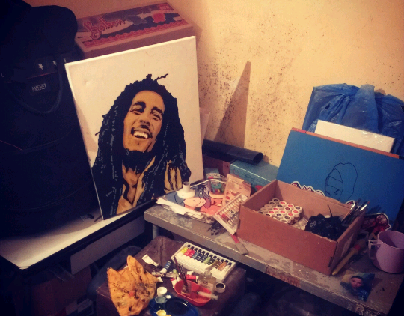 Bob Marley drawing