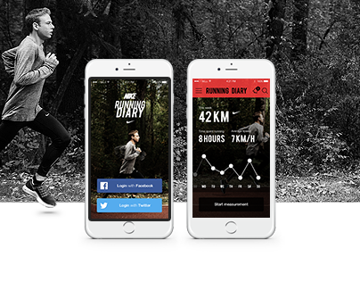 Nike Running diary application concept
